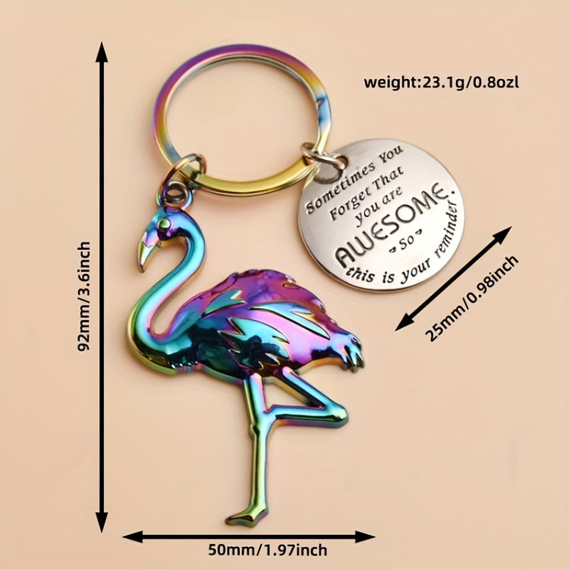 Colorful Flamingo Keychain For Men