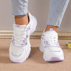 Women's Mesh Chunky Sneakers Breathable Thick Bottom Walking Shoes
