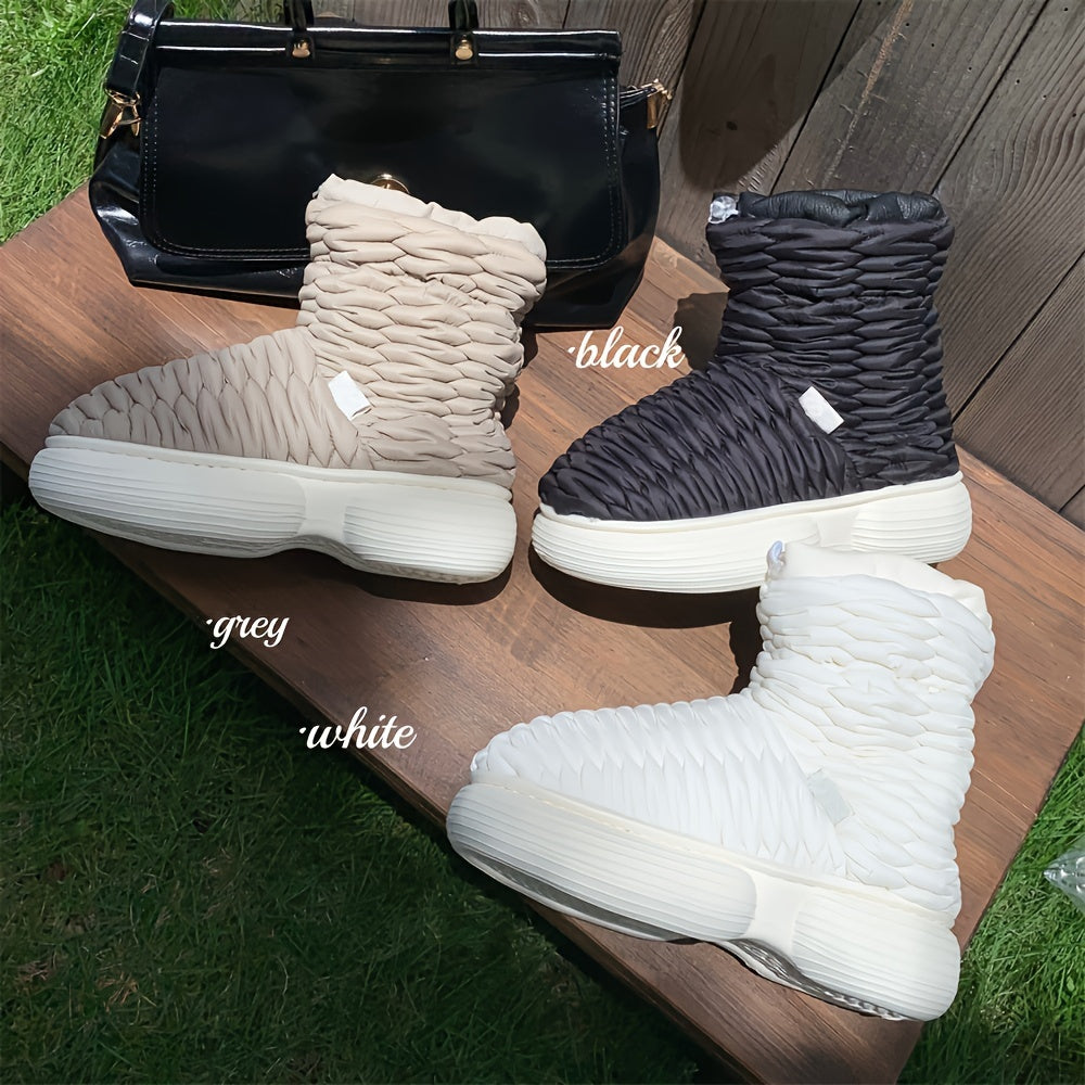 Thickened Medium Tube Snow Boots Non Slip Thick Bottom Snow Boots Women's