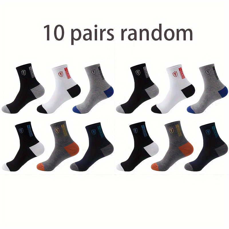 Men's Mid Crew Sport Socks - Comfy Breathable Socks For Basketball