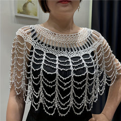 1920s Vintage Beaded Tassel Fishtail Wrap