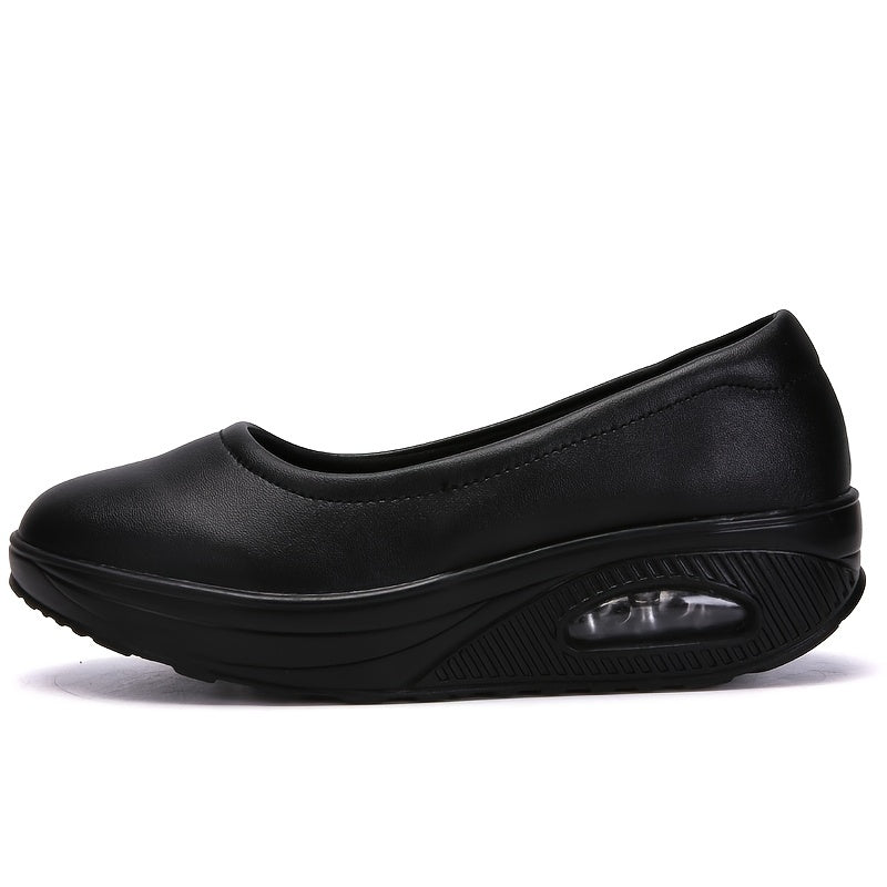 Women's Air Cushion Sole Nurse Shoes Non slip Slip On Casual Platform Shoes