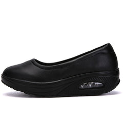 Women's Air Cushion Sole Nurse Shoes Non slip Slip On Casual Platform Shoes