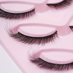 5 Pairs Fox Eye False Eyelashes 16mm Natural Volume Curly Makeup Lash Extension