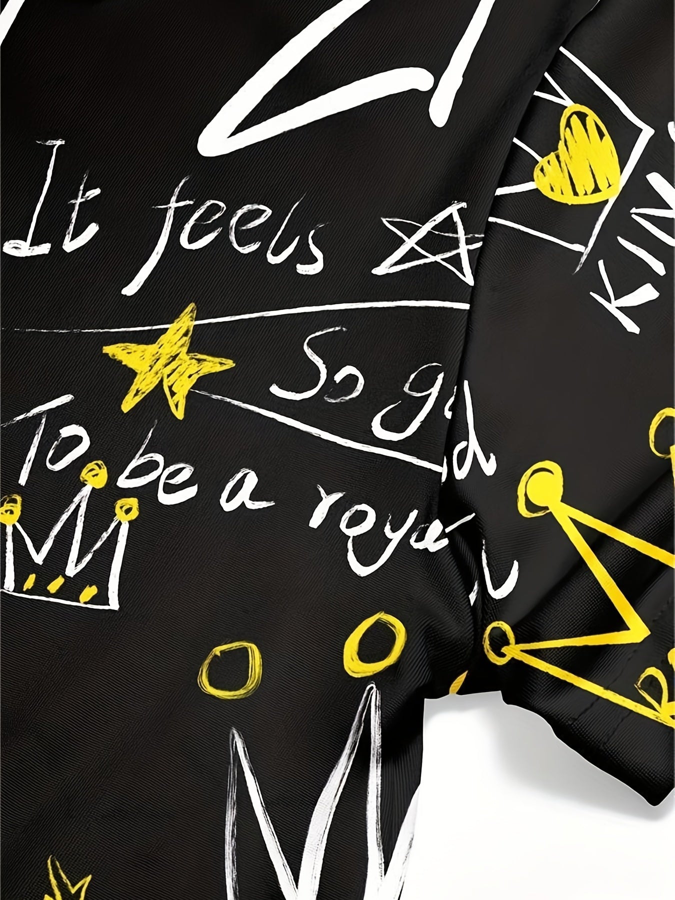 Graffiti Letter & Statue Print Boys Polo Shirt