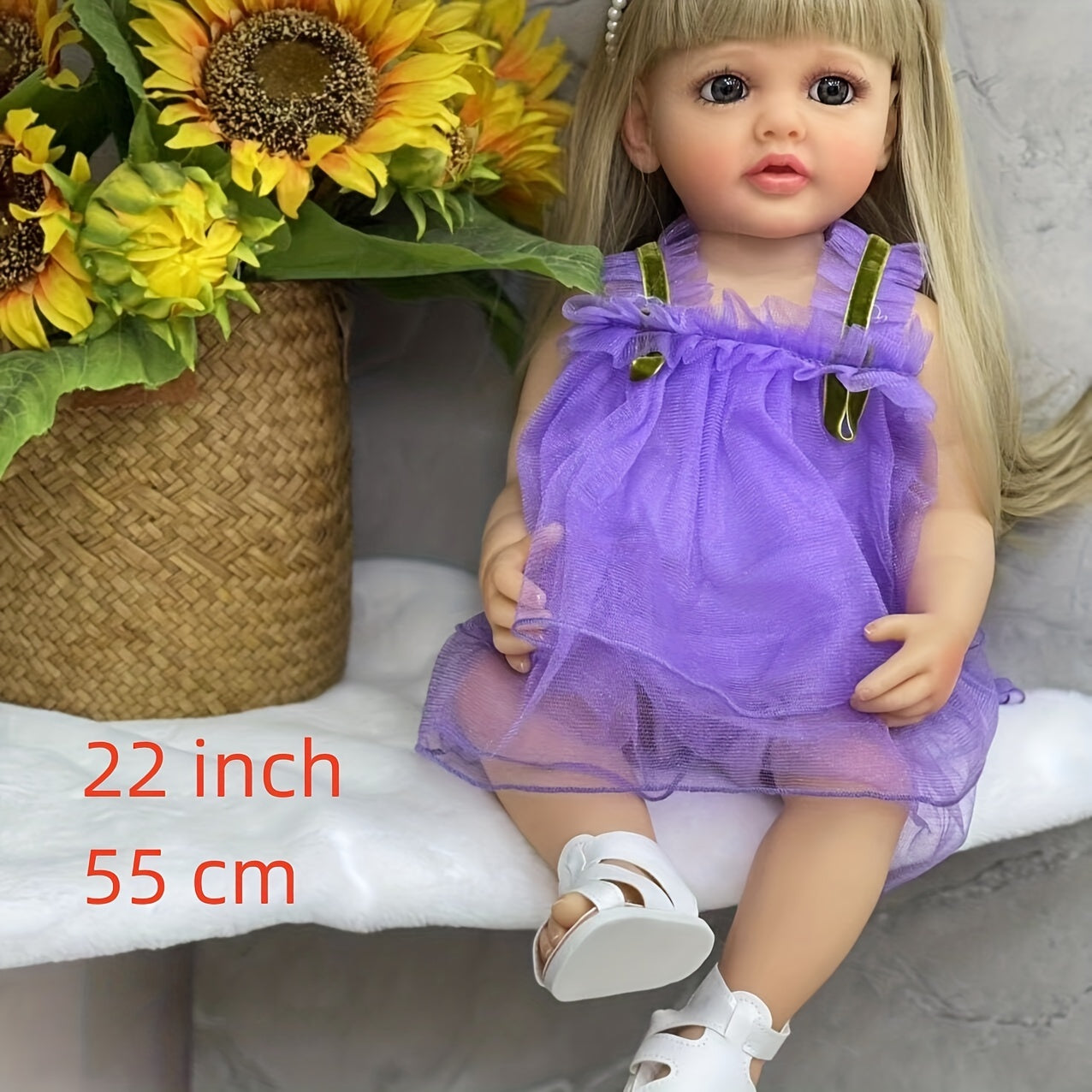 Waterproof Princess Doll with Long Hair - Ideal Gift for Kids