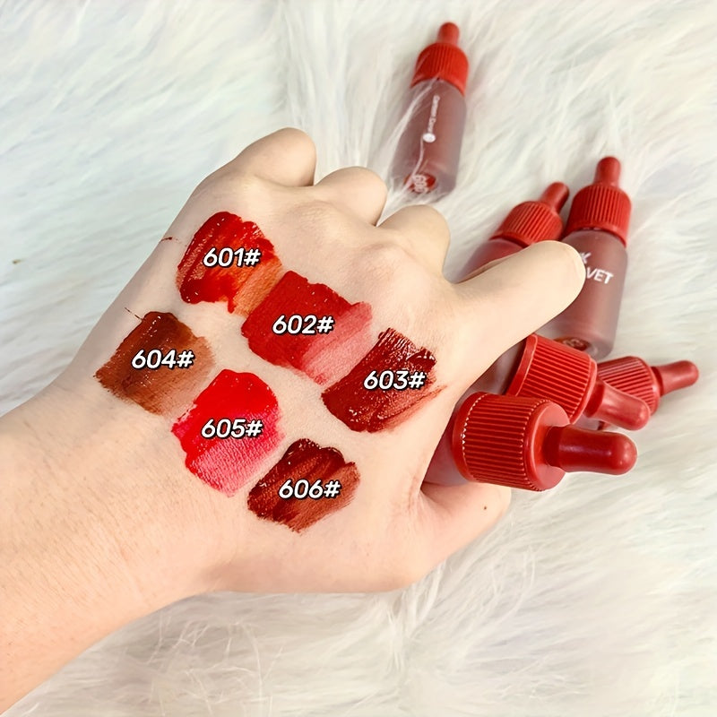6 Colors Matte Velvet Lip Gloss Red Tone