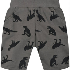 Boys Dinosaur Print Elastic Waist Casual Loose Pockets Shorts