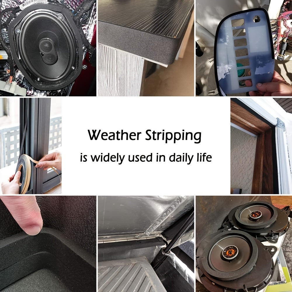 16FT Door Weather Stripping 3.5 Inch W X 1/4 Inch T - Soundproof Seal Strip