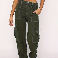 Y2K Style Loose Fit Cargo Denim Jeans