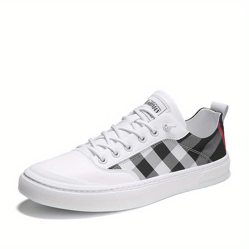 Plaid Skate Shoes Non Slip Sneakers Men's Footwear