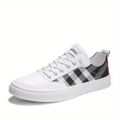 Plaid Skate Shoes Non Slip Sneakers Men's Footwear