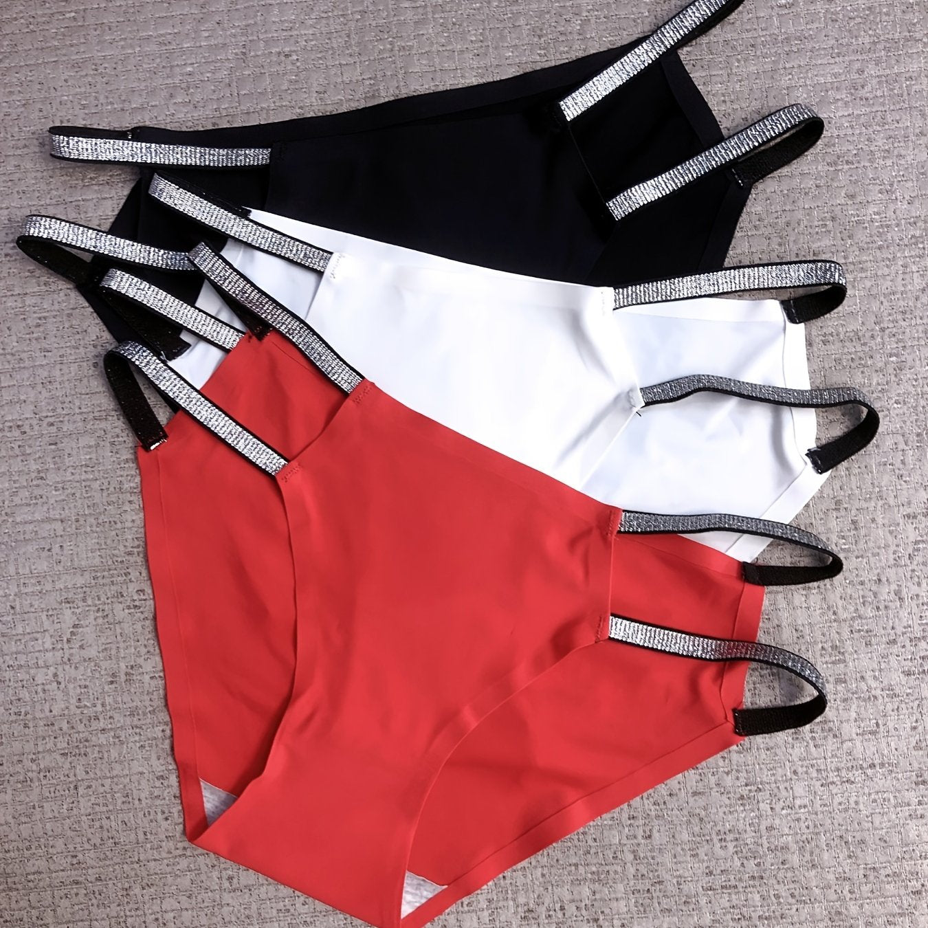 3pcs Seamless Briefs Soft & Breathable Women's Lingerie
