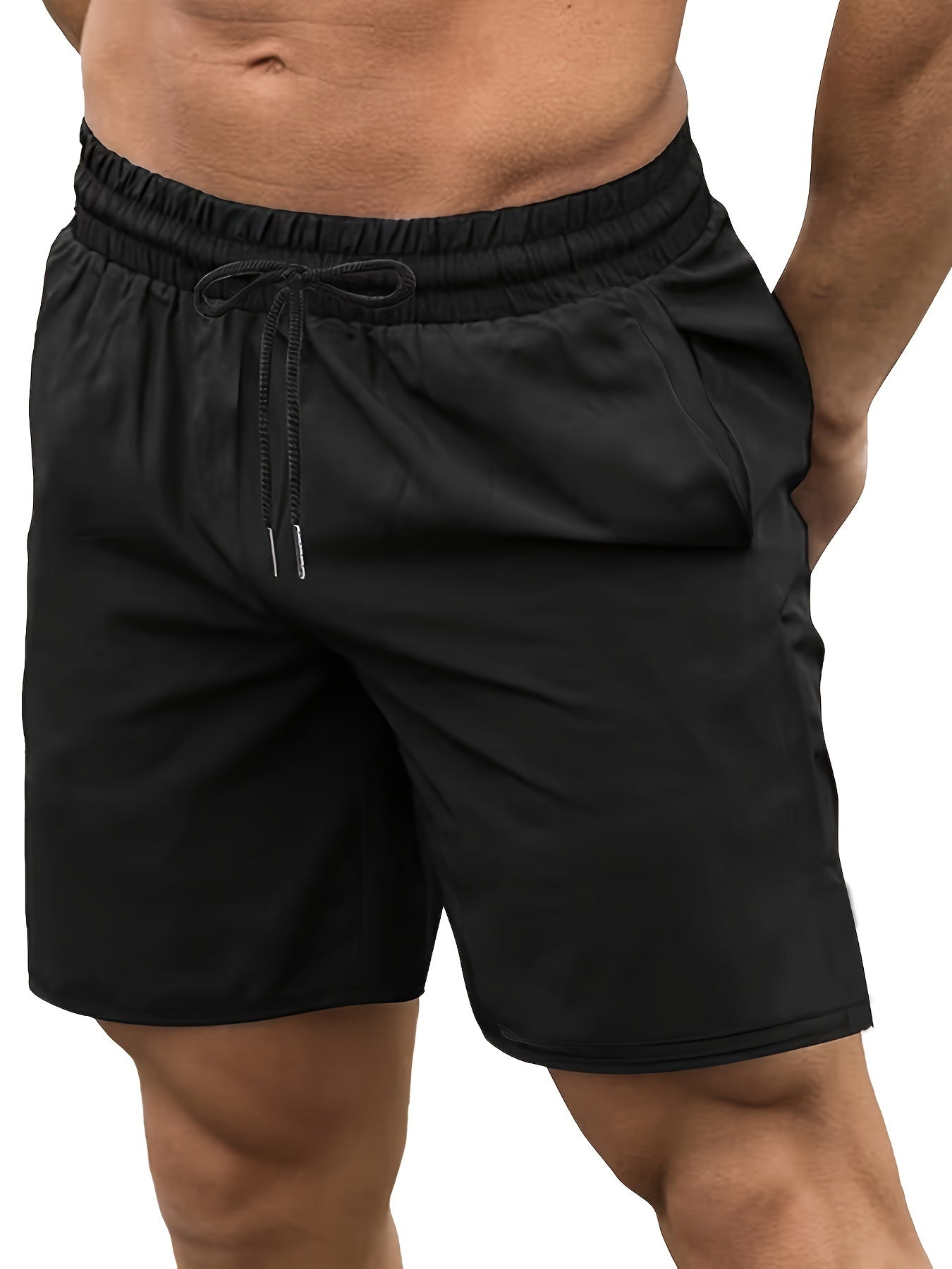 Men's Quick Drying Sports Shorts Drawstring Waist Breathable Active Shorts