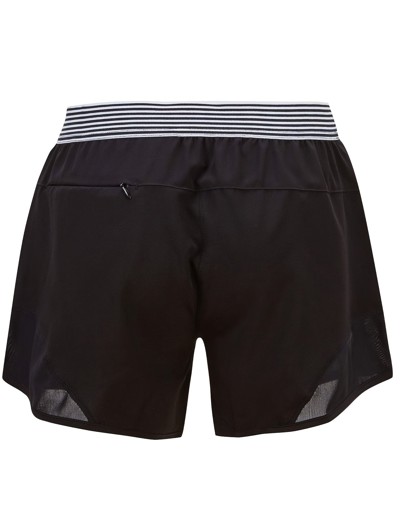 Striped & Letter Print Loose Shorts Gothic Summer Stylish Yoga Shorts