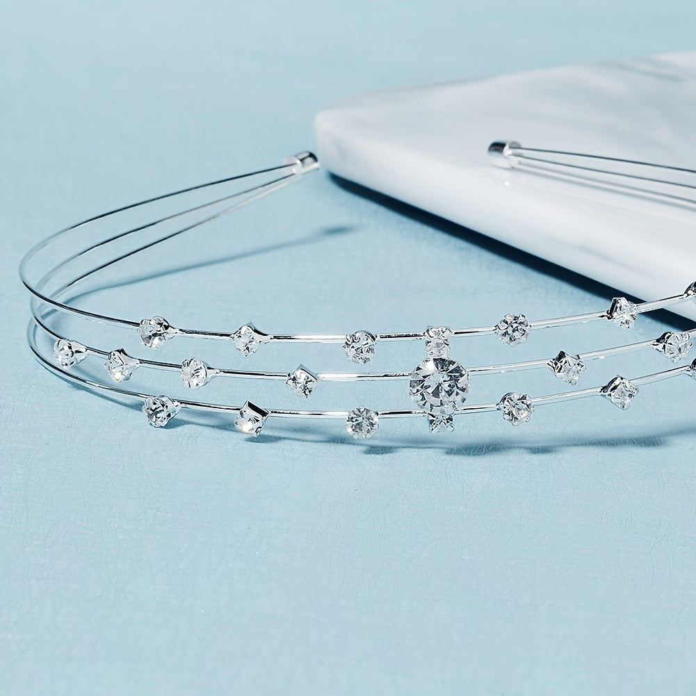 Rhinestone Metal Hairband Headband Party Favor Princess Tiara