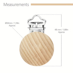 10pcs Non Toxic Wood Pacifier Clips Infant Pacifier Holder Accessories