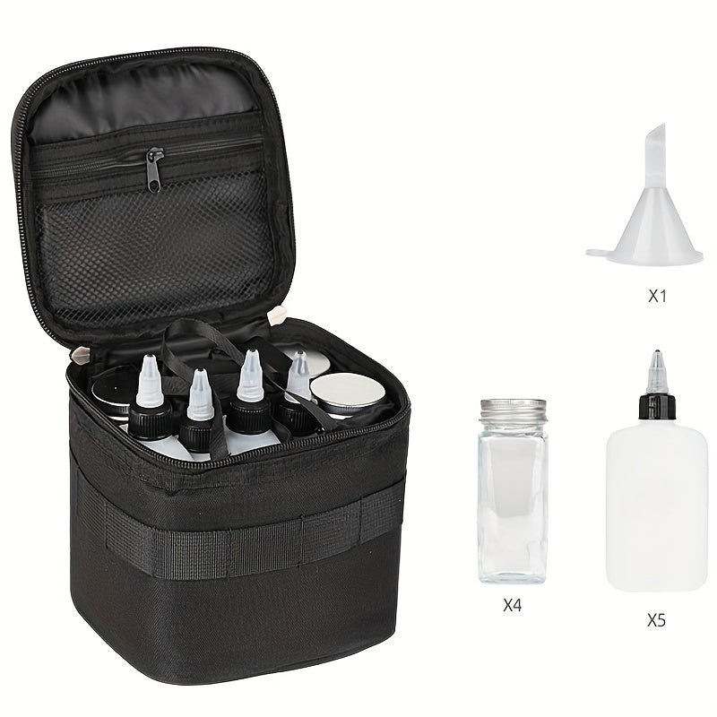 Outdoor Portable Storage Bag with Seasoning Bottle for BBQ