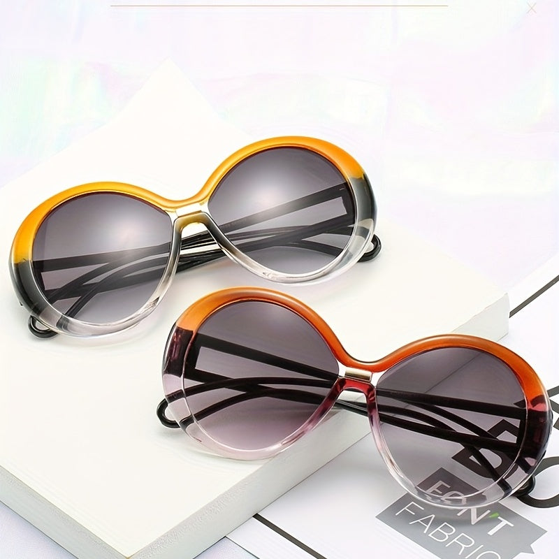 Retro Round Frame Vacation Sunglasses
