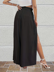 Wide Leg Pants High Waist Vacation Solid Summer Pants