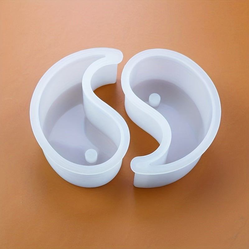 2PCS Tai Chi Yin Yang Silicone Candle Making Molds