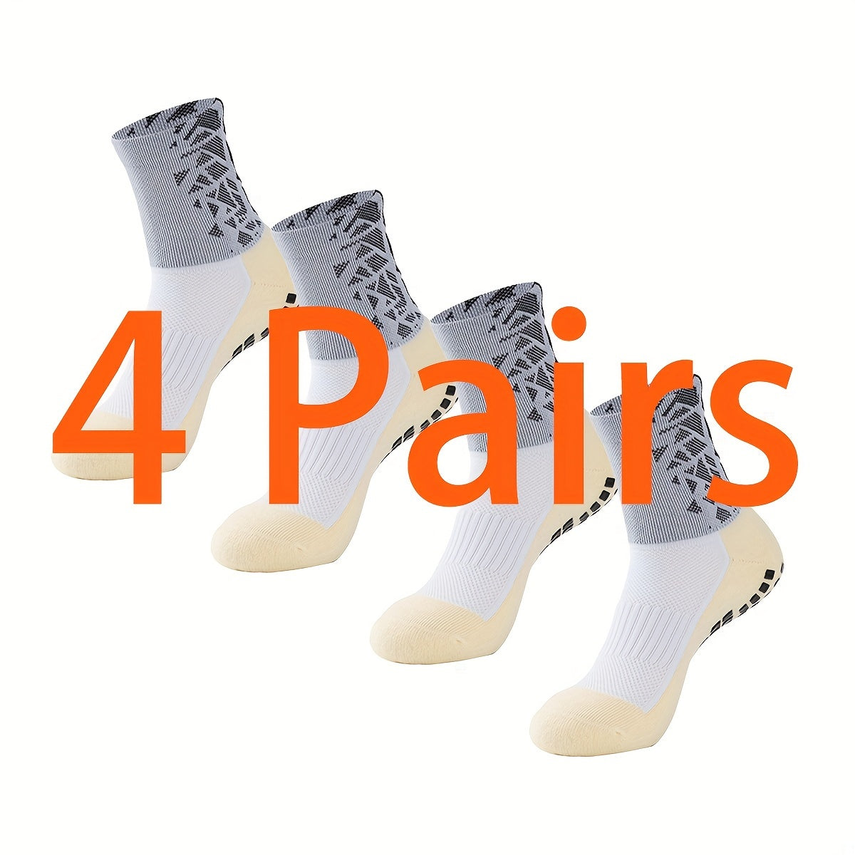 Athletic Crew Socks Breathable Deodorant Non-slip Grip