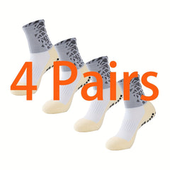 Athletic Crew Socks Breathable Deodorant Non-slip Grip