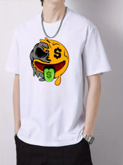 Funny Print Men's Graphic Cotton Crew Neck T shirt