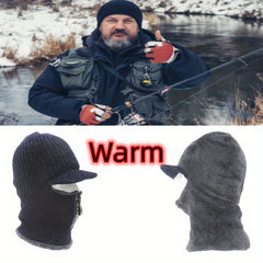 Coldproof Windproof Warm Hat Winter Zipper Fishing Balaclava Hat