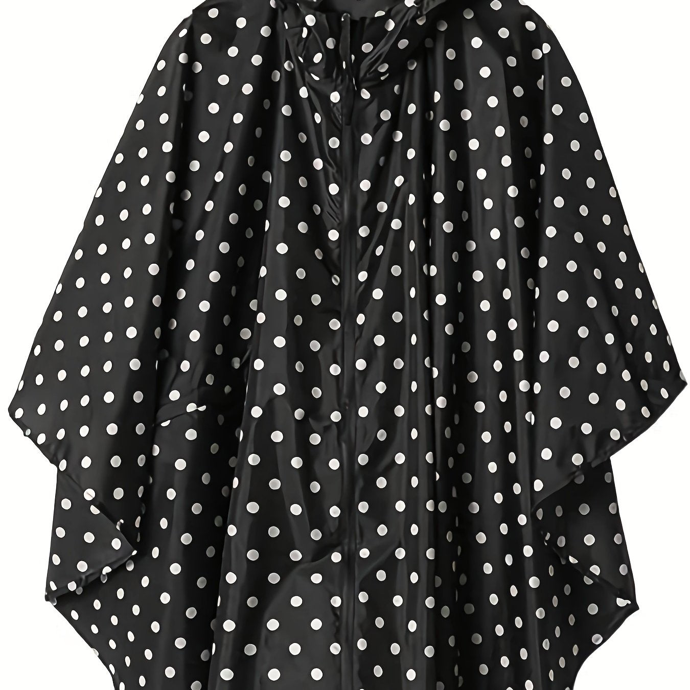 Polka Dot Lightweight Rain Poncho Jacket PU Raincoat