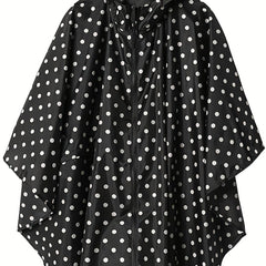 Polka Dot Lightweight Rain Poncho Jacket PU Raincoat