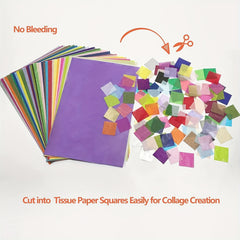 360 Sheets 36 Multicolor Tissue Paper Bulk Gift Wrapping Tissue Paper