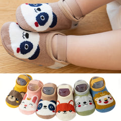 6Pairs Girls Animals Strap Socks for Toddlers