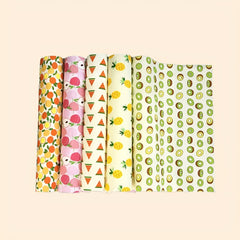 5pcs Fruit Pattern Printed Square Fabric Patchwork Quilted DIY Sewing Crafts