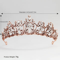 Rhinestone Flower Crown Headband Tiara Hair Accessories