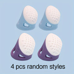 Silicone Thimble Finger Protector 2pcs Set Sewing Needle Proof Kit
