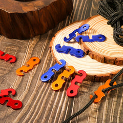 30pcs Aluminum Guyline Cord Adjusters for Camping Hiking Back