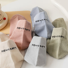 9 Pairs Letter Print Socks Comfy & Breathable Women's Short Stockings