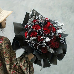 Pearl Spray Yarn Floral Art Bag - Fairy Yarn Bouquet Wrapping Paper