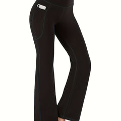 High Waist Butt Lifting Yoga Bootcut Pants with Pockets Activewear