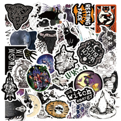 50pcs Witch Doodle Waterproof Stickers DIY Creative Toys For Notebook Luggage