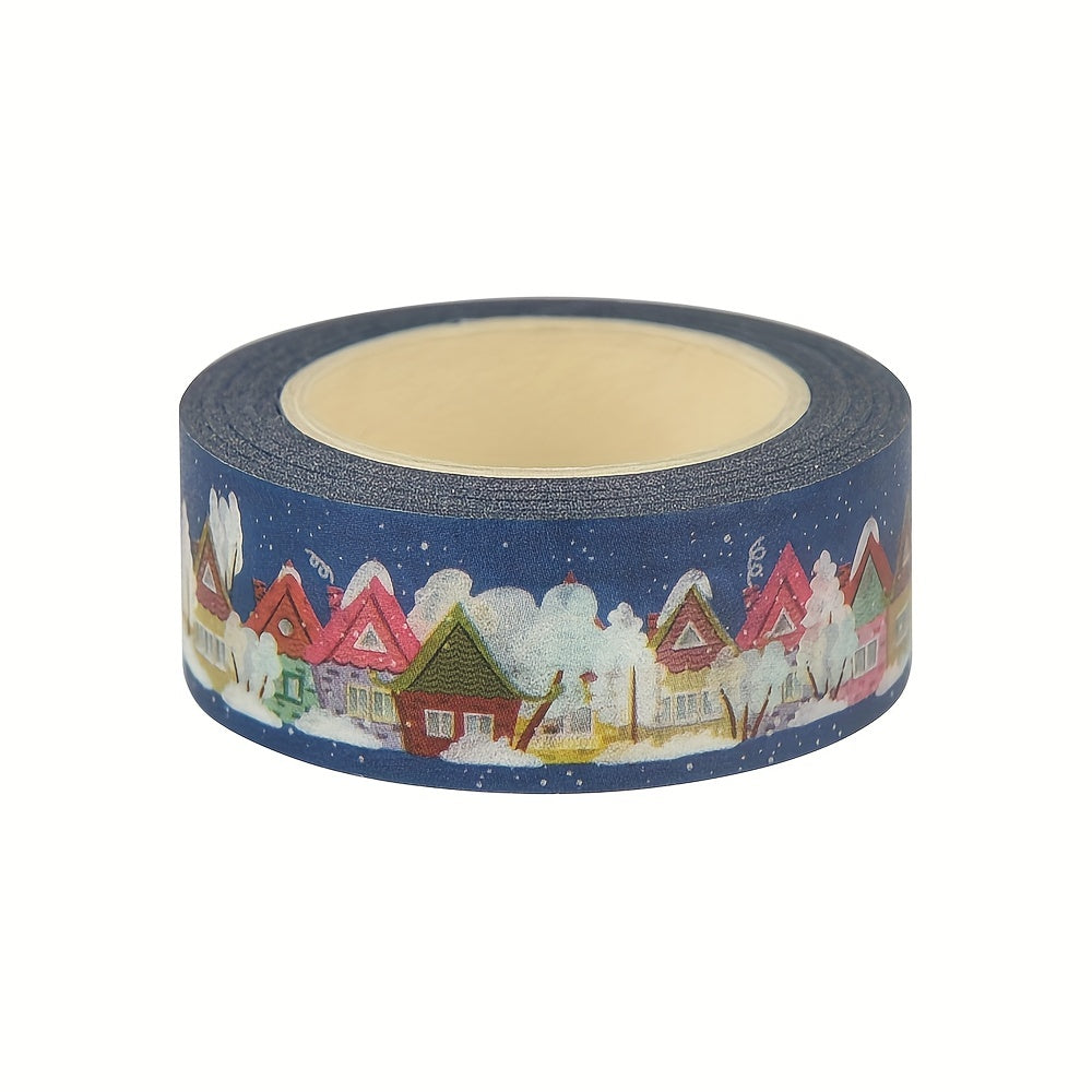 1pc Christmas Washi Tape Snow Scene Decorative Tape