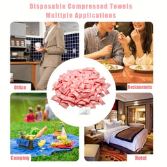 160pcs Disposable Compressed Towels Portable Absorbent Towels for Outdoor Travel