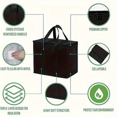 XL Insulated Tote Bag Keeps Food Hot/Cold for Hours