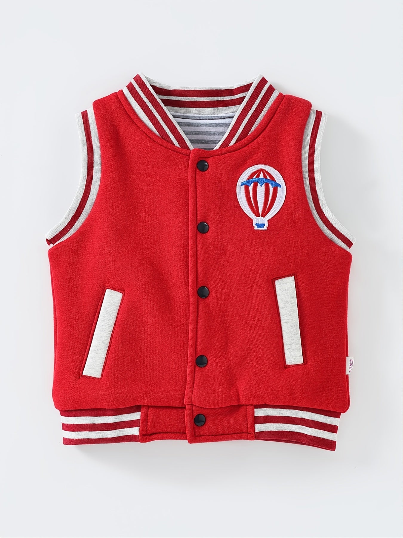 Baby Boys Hot Air Balloon Embroidered Vest for Autumn