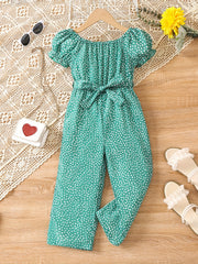 Toddler Girls Off Shoulder Rompers Jumpsuits For Beach Vacation