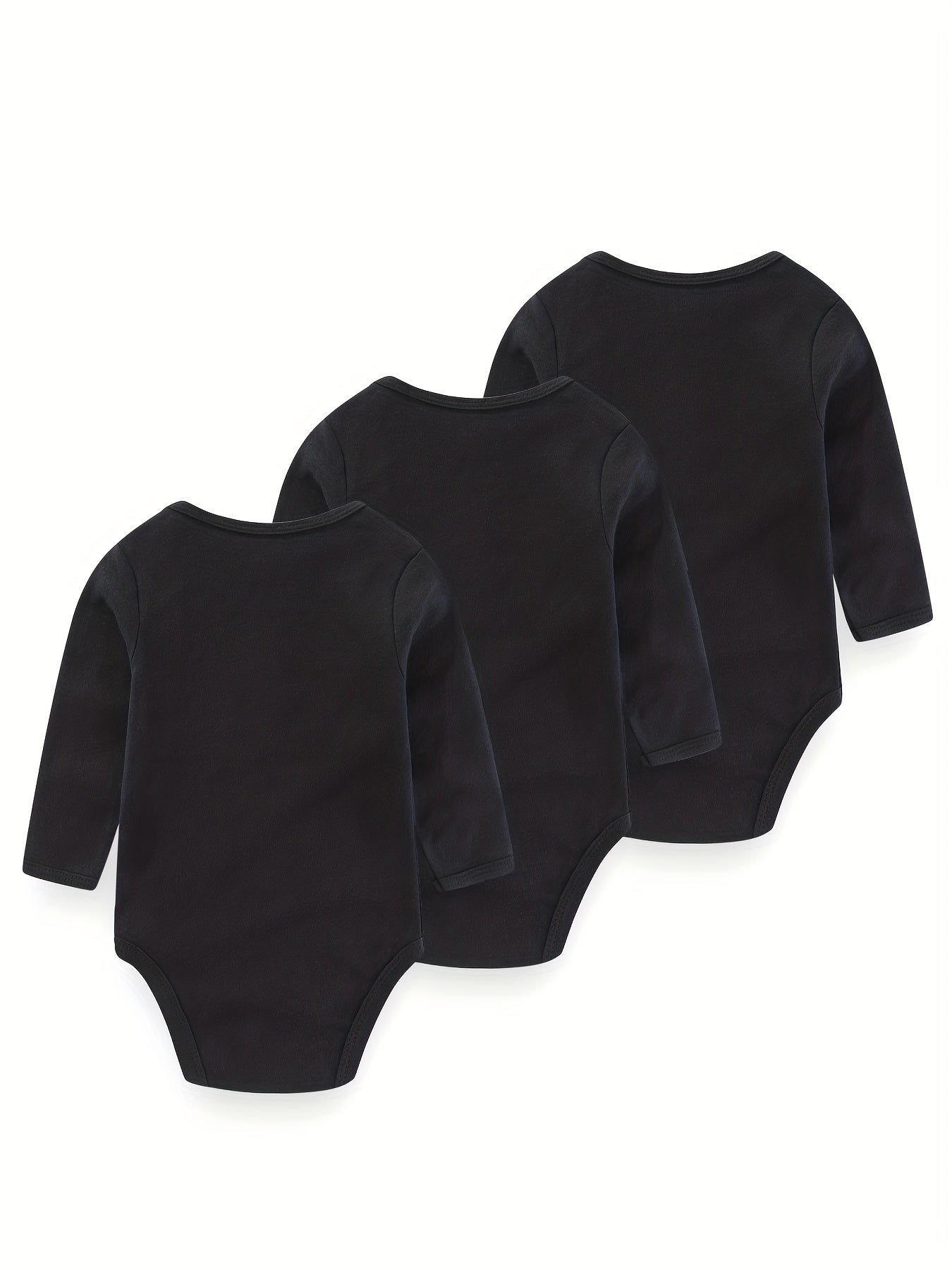 3Pcs Spring Autumn Unisex Long Sleeve Baby Bodysuits