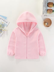 Girls' Thick Fleece Warm Hooded Jacket Zipper Up Casual Hoodie Coat
