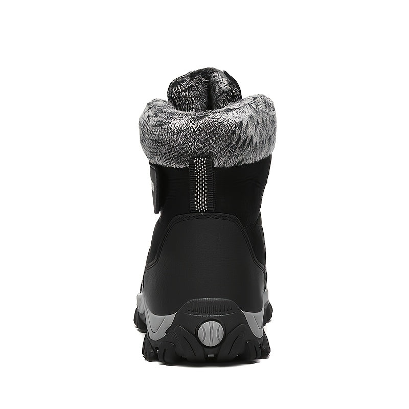 Men's Warm Plush Snow Boots Outdoor Cold Weather Hiking Boots