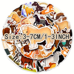 50pcs Pony Cartoon Animal Stickers DIY Sticker Pack